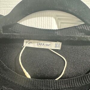 Zara Classic Black Knit Top